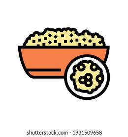 couscous groat color icon vector. couscous groat sign. isolated symbol illustration