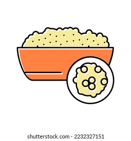 couscous groat color icon vector. couscous groat sign. isolated symbol illustration