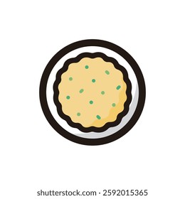 Couscous illustration icon.Simple vector outline, clipart for graphic design.