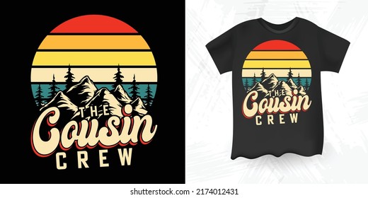Cousin Crew Funny Outdoor Vintage Camper Camping RV T-shirt Design svg