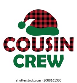 Cousin Crew, Santa's hat, Christmas print template 