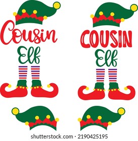Cousin Elf, Merry Christmas, Santa, Christmas Holiday, Vector Illustration Files