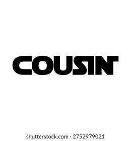 Cousin Galactic Space Theme Typographic Design For Family Apparel