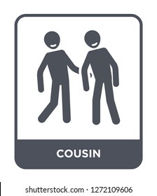 cousin icon vector on white background, cousin trendy filled icons from Family relations collection, cousin simple element illustration