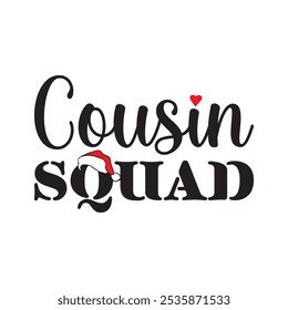 Cousin Squad retro vintage Christmas graphic design