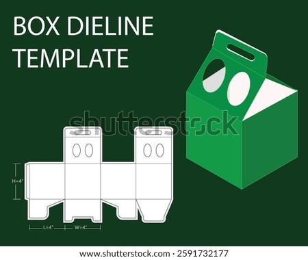 Cousmetic 4 square snap lock Dieline Template. Design Editable Vectoe File