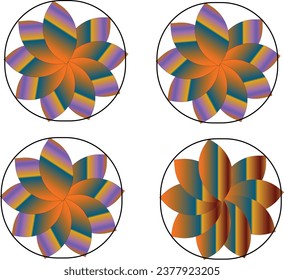 a coute round flower 3d shape
