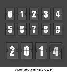Couter with white digits clip-art. Flat design