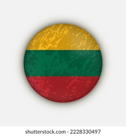 Coutry Lithuania. Lithuania flag. Vector illustration.