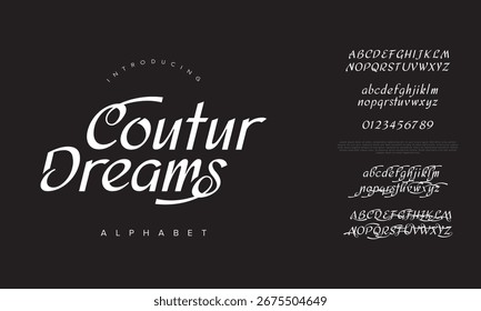 Coutur Dreams Script Serif Fonte com Estilo de Moda Elegante