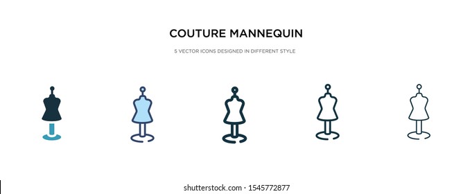 couture mannequin icon in different style vector illustration. two colored and black couture mannequin vector icons designed in filled, outline, line and stroke style can be used for web, mobile, ui