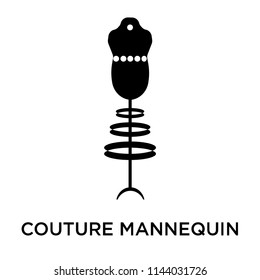 Couture mannequin icon vector isolated on white background for your web and mobile app design, Couture mannequin logo concept