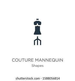 Couture mannequin icon vector. Trendy flat couture mannequin icon from shapes collection isolated on white background. Vector illustration can be used for web and mobile graphic design, logo, eps10