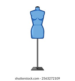 couture mannequin tailor cartoon. bespoke alteration, stitching needle, thread hem couture mannequin tailor sign. isolated symbol vector illustration