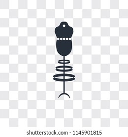 Couture mannequin vector icon isolated on transparent background, Couture mannequin logo concept