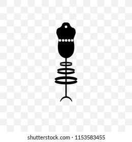 Couture mannequin vector icon isolated on transparent background, Couture mannequin logo concept