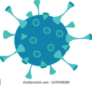 CoV on a white background isolated