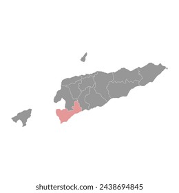 Cova Lima Municipality map, administrative division of East Timor. Vector illustration.