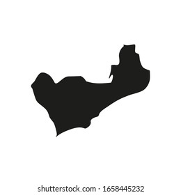 Cova Lima region map in East Timor country