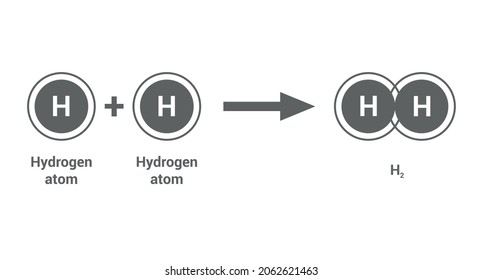 Covalent Bond Hydrogen Molecule Stock Vector (Royalty Free) 2062621463 ...