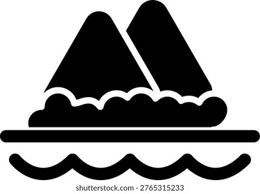 Cove Glyph Icon Vector Design