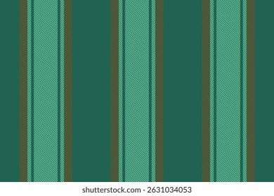 Padrão de linhas de fundo de covely, vetor estacionário têxtil vertical. Listra de textura de tecido sem costura Jeminine na paleta de cores azul-petróleo e hortelã.