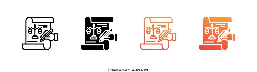 Covenant Multiple Style Icon Set Vector
