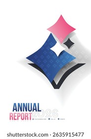 cover 2026 2025 blue pink annual report abstract star square booklet commercial flyer triangle business gradient annual report cover template15