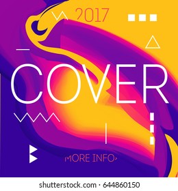 Cover abstract design. Template for your fashion newsletter, poster for print or web, media, promotional material