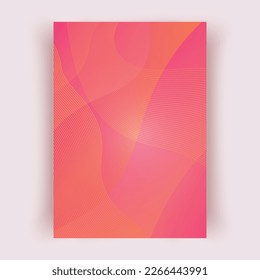 Cover with abstract lines. Cover layouts A4 format, vertical orientation. Abstract background, vector Eps10