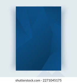Abdeckung mit abstrakten Linien. Cover Layouts A4 Format, vertikale Ausrichtung. Blauer abstrakter Hintergrund, Vektorgrafik Eps10