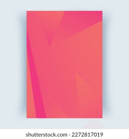 Cover with abstract lines. Cover layouts A4 format, vertical orientation. Abstract background, vector Eps10