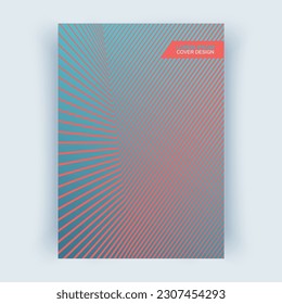 Cover with abstract lines. Cover layouts, vertical orientation.