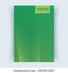 Cover with abstract lines. Cover layouts, vertical orientation.