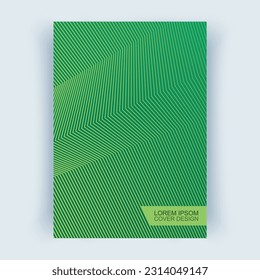 Cubrir con líneas abstractas. Diseño de portada, orientación vertical.