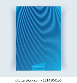 Cubrir con líneas abstractas. Diseño de portada, orientación vertical.