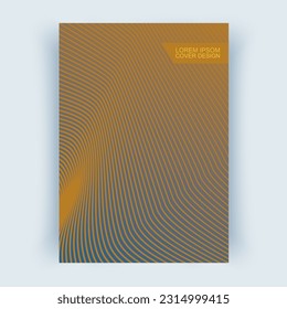 Abdeckung mit abstrakten Linien. Cover-Layouts, vertikale Ausrichtung.