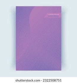 Cover with abstract lines. Cover layouts, vertical orientation.