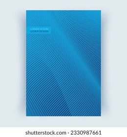 Cubrir con líneas abstractas. Diseño de portada, orientación vertical.