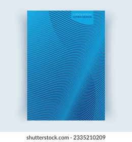 Cover with abstract lines. Cover layouts, vertical orientation.