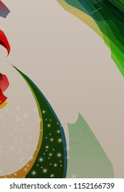 Cover with an abstract pattern of chaotically arranged lines on a colored background in retro style. Vector illustration