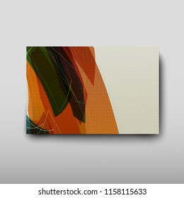 Cover with an abstract pattern of chaotically arranged lines on a colored background in retro style. Vector illustration