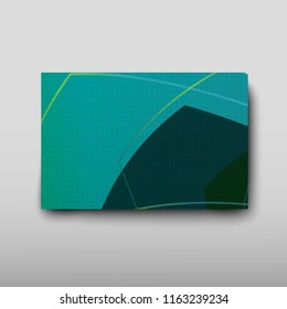 Cover with an abstract pattern of chaotically arranged lines on a colored background in retro style. Vector illustration