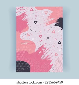 Abdeckung mit abstrakten Formen. Cover Layouts A4 Format, vertikale Ausrichtung.