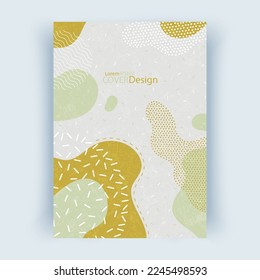 Cover with abstract shapes. Cover layouts A4 format, vertical orientation.