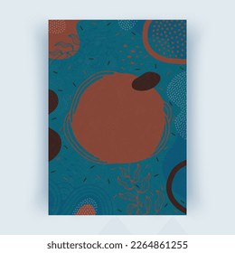 Cover with abstract shapes. Cover layouts A4 format, vertical orientation.