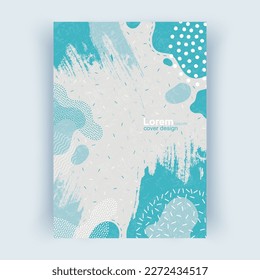 Cover with abstract shapes. Cover layouts A4 format, vertical orientation.
