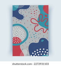 Cover with abstract shapes. Cover layouts A4 format, vertical orientation.