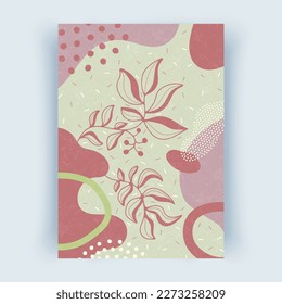 Cover with abstract shapes. Cover layouts A4 format, vertical orientation.