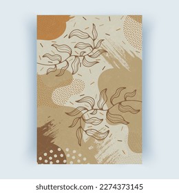 Cover with abstract shapes. Cover layouts A4 format, vertical orientation.